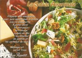 Les Salades Et Entrees Dans Ma Boite Aux Lettres Cartes Postales De France Salade Auvergnate Recette En Famille Salade