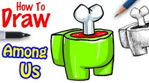 Hook the body and put a bucket underneath to collect dripping blood. How To Draw Among Us Dead Body Youtube