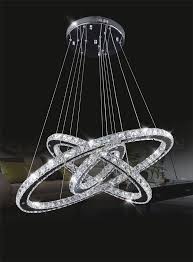 Paslanmaz Celik 3 Circles 145 W Led Avize Elmas Yuzuk Modern Sarkit K9 Kristal Isiklari Jpg 750 1018 Asma Lamba Avize Led