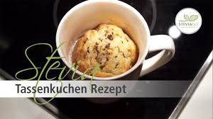 Kalorienarmes naschen und gesund durch den kaffeeklatsch mit einem selbstgebackenen stück stevia kuchen. Backen Mit Stevia Rezept Fur Tassenkuchen Kalorienarm Youtube