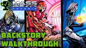 This 15 minute interactive story has you make the key choices of mass effect 1, and will allow you to have those choices reflected in mass effect 2. Genesis A Recap Of The Story So Far Mass Effect Genesis Walkthrough Mass Effect 2 Genesis Dlc Youtube