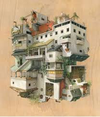 Darksilenceinsuburbia Architecture Painting Architecture Drawings Architecture Drawing