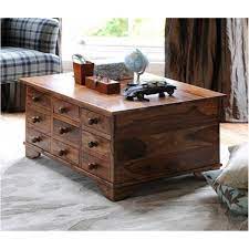 This coffee table features a single drawer and a lower shelf for added storage. Trunk Chest Coffee Table Sublime Exports