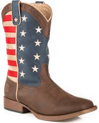 Roper Womens American Patriot Stars Stripes Cowgirl Boots
