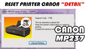 Download software for your pixma printer and much more. Service Reset Printer Canon Mp237 Error 1700 Blinking Berkedip 8x Youtube