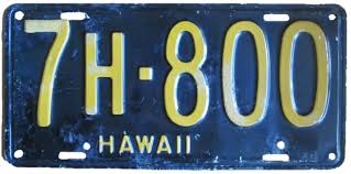 National park specialty state license plates available at dmv. Vehicle Registration Plates Of Hawaii Wikiwand