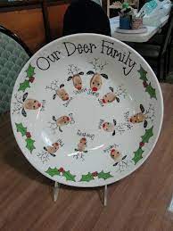 Adorable Family Christmas Plate Christmas Plates Christmas Diy Homemade Christmas
