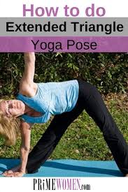 Extended Triangle Yoga Pose Triangle Pose Poses Yoga Poses