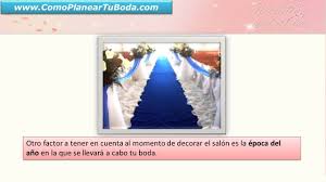 Decorar un salón más que trabajo pesado requiere de creatividad, los primero que hay que distinguir es el tipo. Como Decorar Un Salon Para Boda Youtube