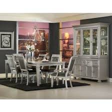 Value city silver dining room set used dining table for sale target oval back mismatched dining room chairs. Homelegance Bevelle 7pc Rectangular Dining Room Set In Silver By Dining Rooms Outlet