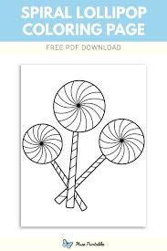 Free Spiral Lollipop Coloring Page Coloring Pages Color Lollipop