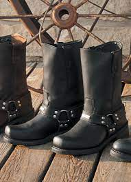 Men S Traditional Black Square Toe Harness Boot River Road Harness Boots Boots Mens Motorcycle Boots