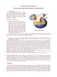 Ukurannya 6 x 8 m. Soal Ipa Kelas 5 Struktur Bumi Berbagai Struktur