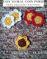 A few years ago, i worked up one side of this coin purse, and fell in love with the flower motif, but i had. Easy Floral Coin Purse Free Crochet Pattern Eyeloveknots
