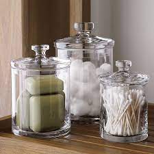 You may discovered another glass bathroom canisters better design ideas. Set Of 3 Glass Canisters Reviews Crate And Barrel In 2021 Bathroom Jars Simple Bathroom Amazing Bathrooms