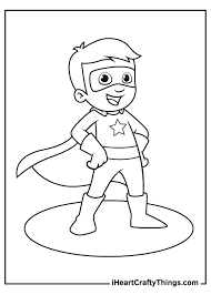 Our first free superhero coloring page for kids shows a hero boy ready for anything. Superhero Coloring Pages Updated 2021