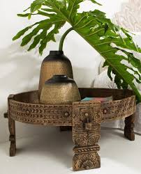Indian Chakki Coffee Table L82cm W82cm H36cm In 2020 Indian Dining Table Indian Furniture Indian Coffee Table