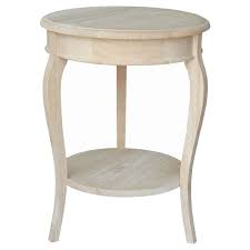 Cambria Unfinished Hardwood Side Accent Table 16 Diameter End Tables Unfinished Furniture Round Accent Table