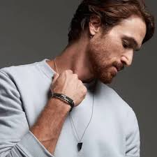 Pulseira Imã De Malha De Aço Preta Aj Key Design