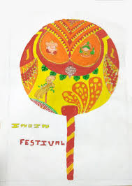 Design Topics Hand Fan Themes Festivals Of India Elementary Intermediate Drawing Grade Exam Poster Design Elementary Drawing Poster Design Inspiration