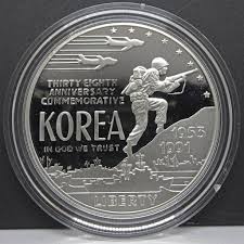 1991 P Korean War Memorial 900 Silver Dollar Coin Box Coa Silver Dollar Coin War Memorial Silver Dollar