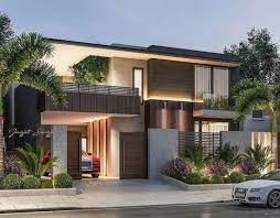 Rumah Modern Minimalis Dengan Atap Cor Flat Arsitektur Rumah Arsitektur Modern Desain Fasad