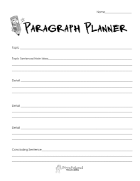 Paragraph Planner Simple Paragraph Writing Worksheets Paragraph Writing Transition Words