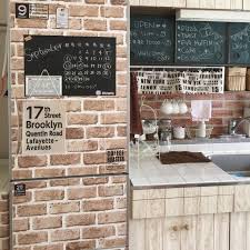 リメイクシート レンガ カフェ風 などのインテリア実例 2015 09 10 14 31 48 roomclip ルームクリップ キッチン 出窓 リメイクシート キッチンレンガ