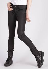 Pantalon en jean pour homme enduit de coton ciré enduit de coton. Jean Noir Enduit Coupe Slim Taille Basse Effet Push Up Femme Loka Kaporal