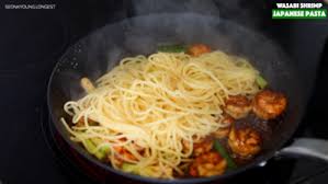 Japanese Wasabi Shrimp Spaghetti Recipe Video Seonkyoung Longest Recipe Spaghetti Recipes Grilled Chicken Salad Recipe Doenjang Recipe