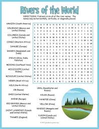 All or almost all rivers in europe have alternative names in different languages. Rivers Of The World Word Search Puzzle Worksheet Activity Geography For Kids Geography Worksheets World Geography