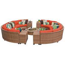 The world of round patio furniture can get as varied as the various cultures of the world. Outdoor Lounge Furniture Vicenza 11 Piece Round Patio Sofa Set