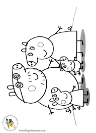 Peppapig Peppa Pig Familie Disney Malvorlagen Sticker Printable