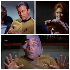 Image result for captain kirk throws finger