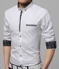 Mens Shirt With Contrasting Print Mens Shirt Dress Fancy Shirt Casual Shirts For Men