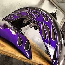 Purple Flames Custom Motorcycle Paint Jobs Biker Art Motorcycle Paint Jobs