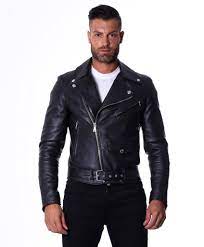 Men S Leather Biker Jacket Belted Black Perfecto Made In Italy Leather Jacket Men Mens Leather Jacket Biker Leather Jacket