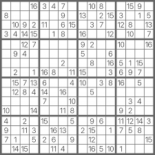 Super sudoku on a 16x16 board. Sudoku 16 X 16 Para Imprimir Hard Sudoku 16 X 16 Puzzle 4 Hard Sudoku 16 X 16 To Print And Download