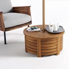 Julma Round Parasol Base Cover Fsc Oiled Acacia La Redoute Interieurs La Redoute Mobile Parasol Base Weather Resistant Furniture Parasol