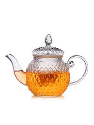 Made from a durable dolomite material with an inbuilt filter system, you can use this. Kitwarm Teapot Transparent Thicken Glass Teapot With Filter Exquisite Pineapple Flower Teapot With 4 Cups Newchic