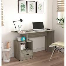 A perfect computer workstation desk with shelves for any tight office, dorm space, tiny house, or even if you just prefer to manage the space you have! Inval Multi Level Writing Desk Overstock 32403124