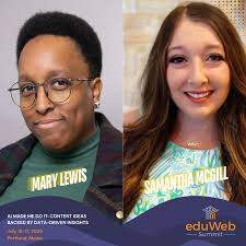 SESSION SPOTLIGHT: AI made me do it: Content Ideas Backed by Data-driven  insights PRESENTERS: Mary Lewis, Samantha McGill More info & schedule:  https://www.eduwebsummit.com/2025-schedule #HigherEdMarketing #eduWeb25