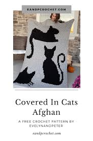 Effective and family project, with sweet little cats as a motif. Pattern Covered In Cats Afghan Evelyn And Peter Crochet