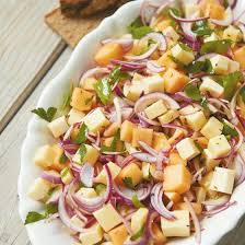 Kase Melonen Salat Rezept Rezept Salat Mit Melone Salat Rezepte Salat