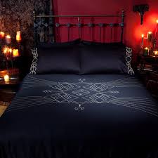 3d skull duvet cover pillow cases single double king size gothic bedding set #. Gothic Bedding And Decor Dark Glamor By Sin In Linen