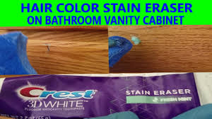 Download this image for free by clicking download button below. How To Remove Hair Dye Stain In The Bathroom Vanity Cabinet Youtube