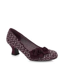 ruby shoo petra 09133 80 burgundy heeled shoes