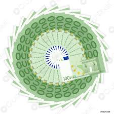 Da er ein ehrlicher mann war, beschloss er, das geld zu verwahren, bis sich der rechtmäßige eigentümer melden würde. Hundert Euro Scheine Stock Vektorgrafi Crushpixel