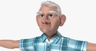 3d Model Tom Old Man Cartoon Animation Old Man Cartoon 3d Model Model