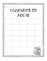 I Can Write My Abcs Blank Sheets To Write The Alphabet